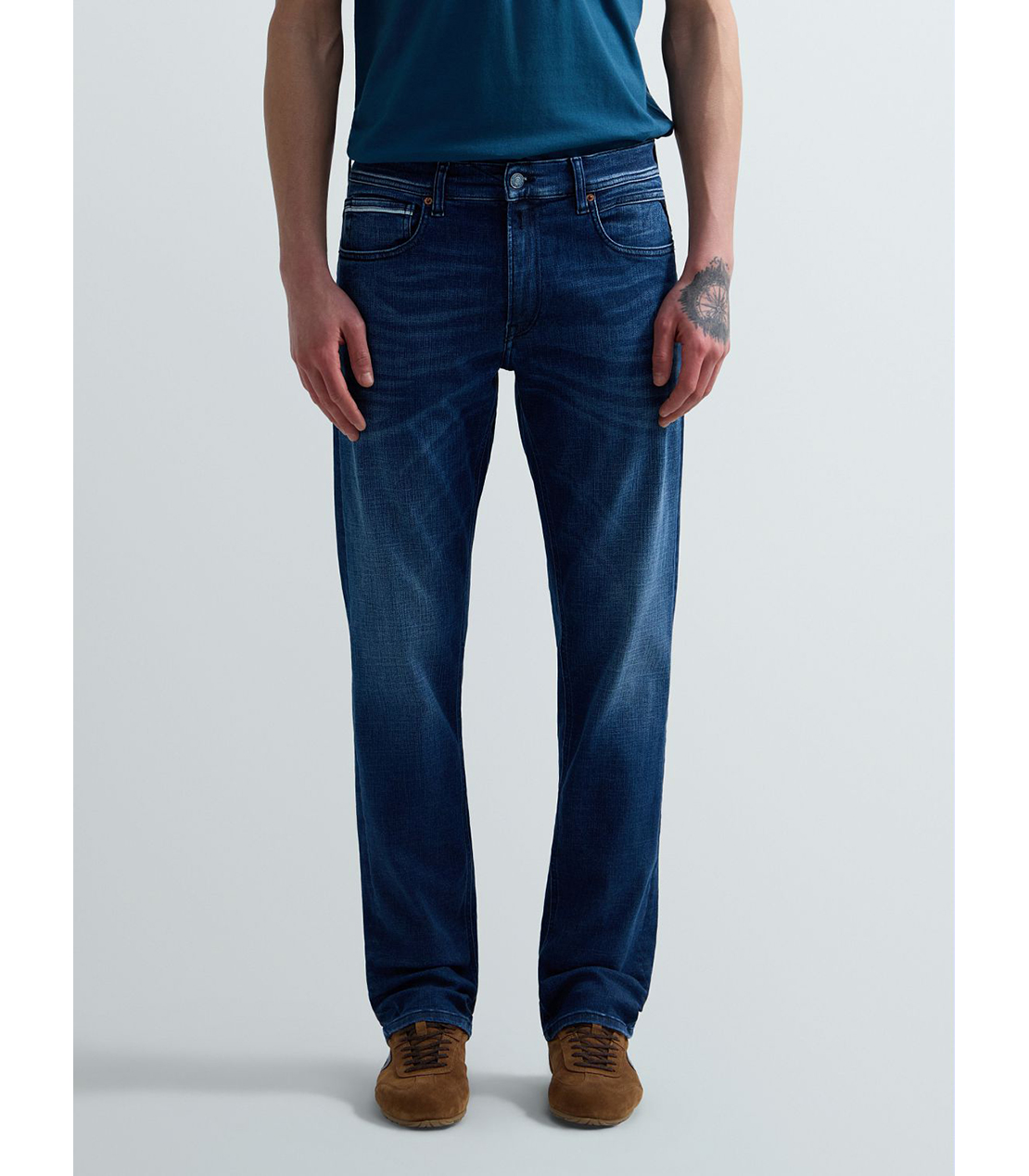 スリムストレートフィットGROVER Hyperflex Matrix ストレッチデニム 詳細画像 ブルー 1